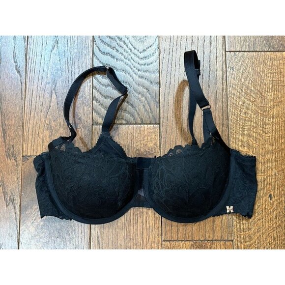 Savage X Fenty Black Padded Lace Underwired Bra size 38DD - Picture 1 of 6